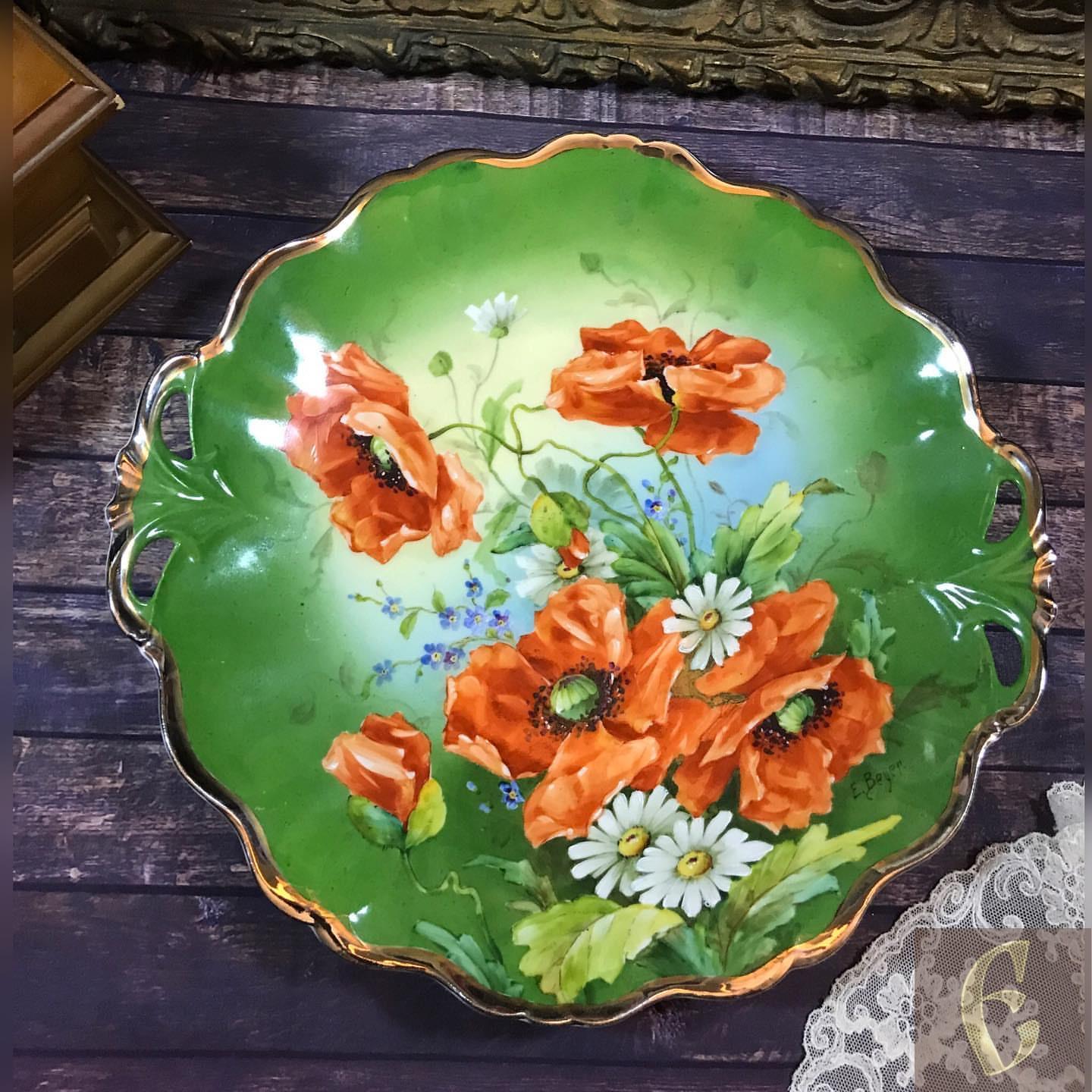 Старинное блюдо с маками — изображение 4